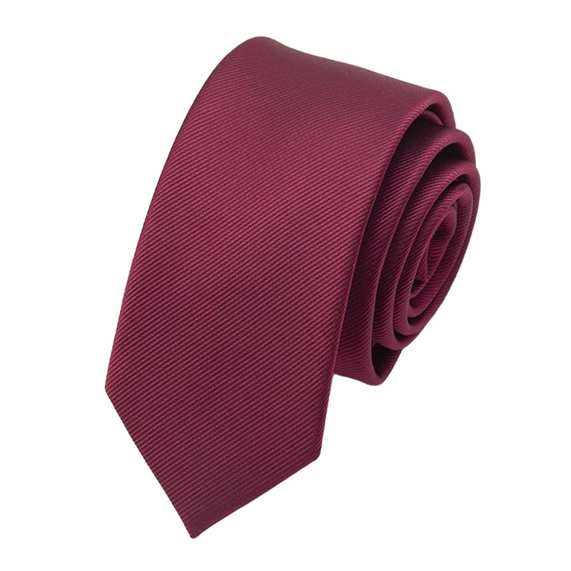 Men's Business Jacquard Slim Tie, British Classic Solid Color Tie,Casual Wedding Accessories